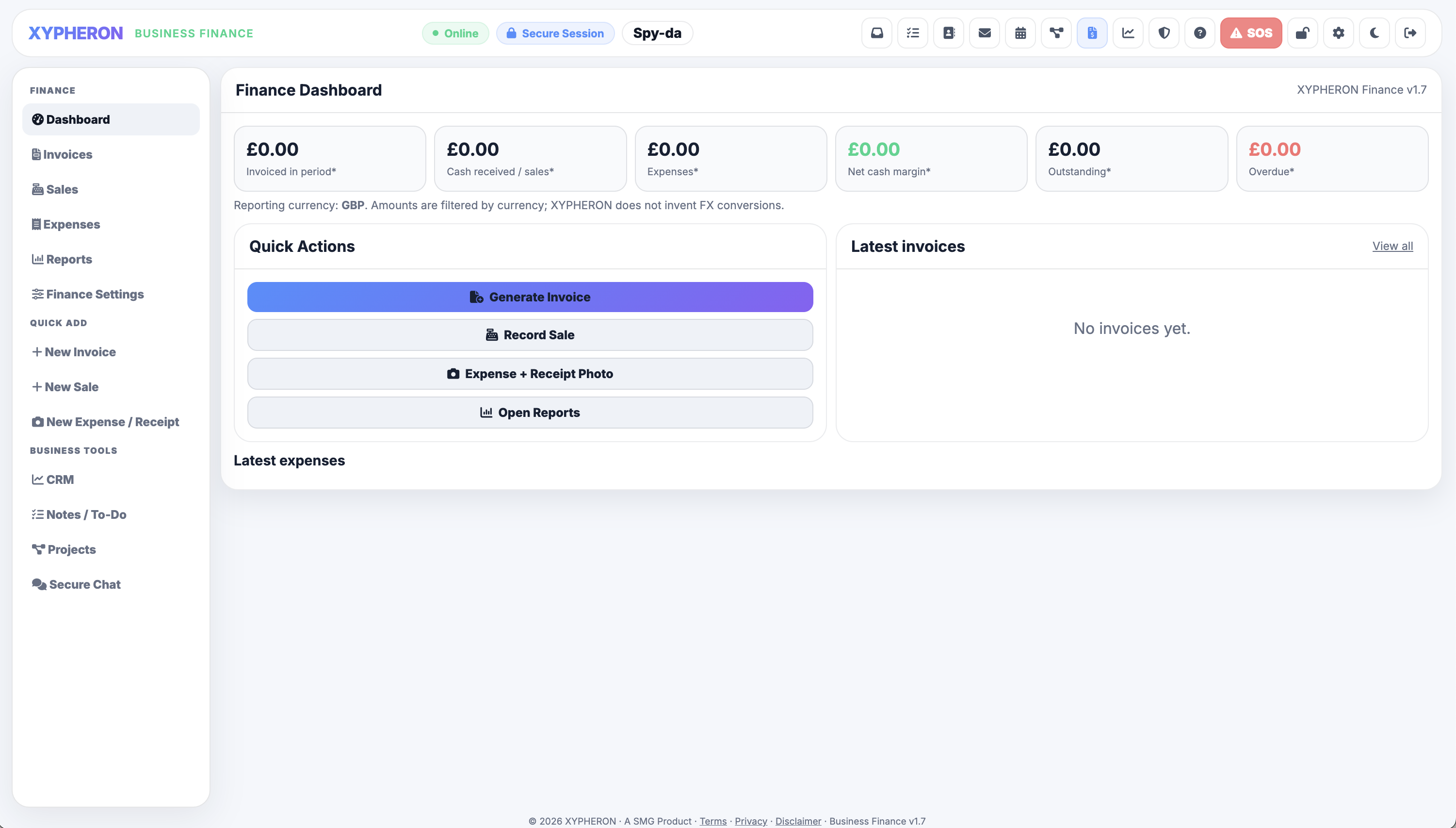 Finance CRM project preview