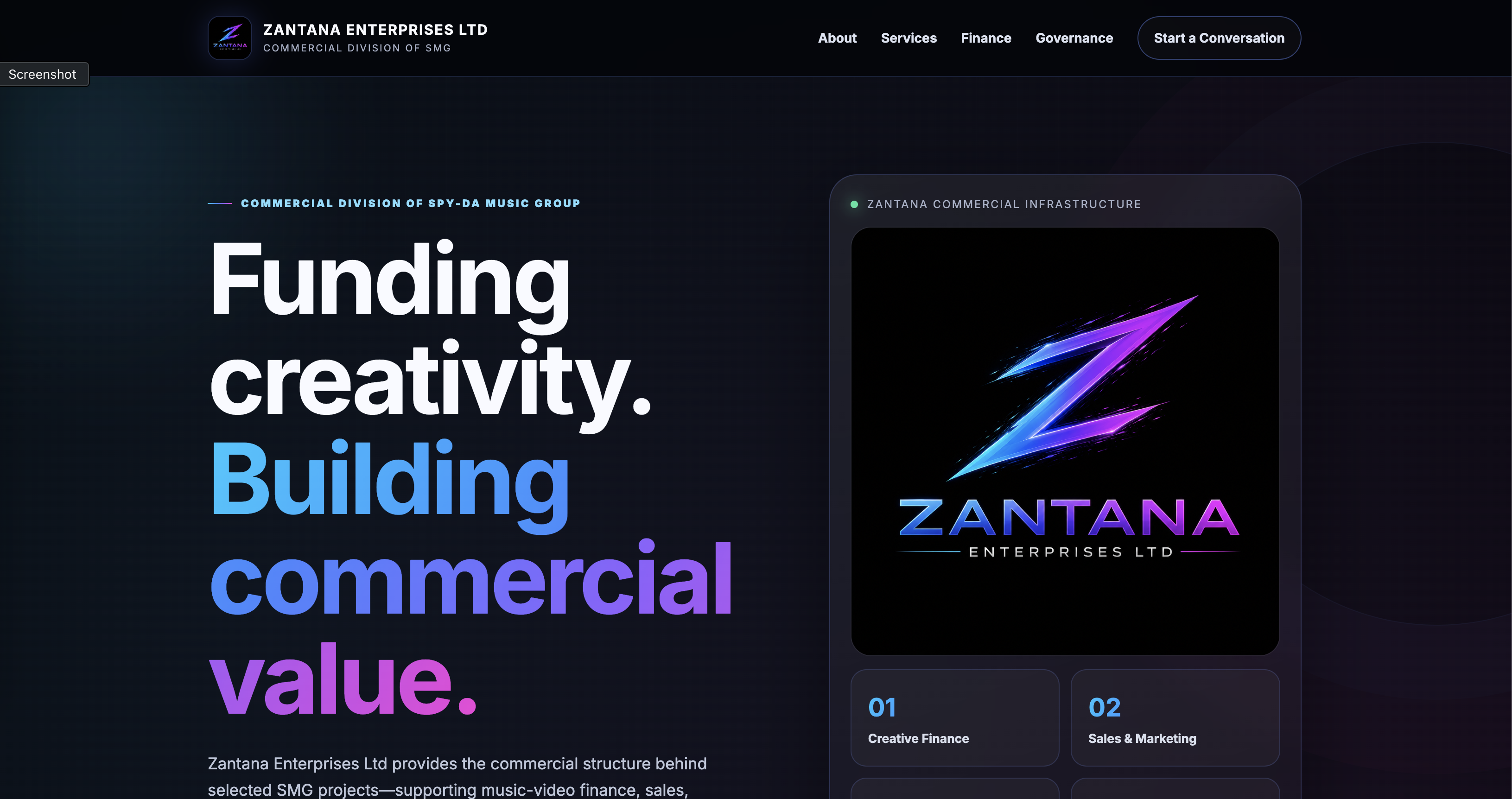 Zantana Enterprises project preview